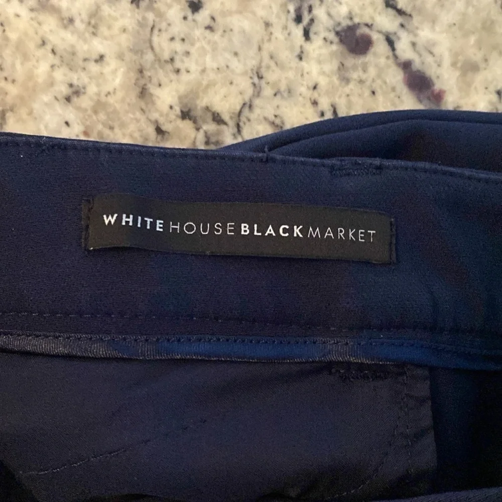 White House Black Market Navy Blue The Slim Ankle Pants 4S 4 Short